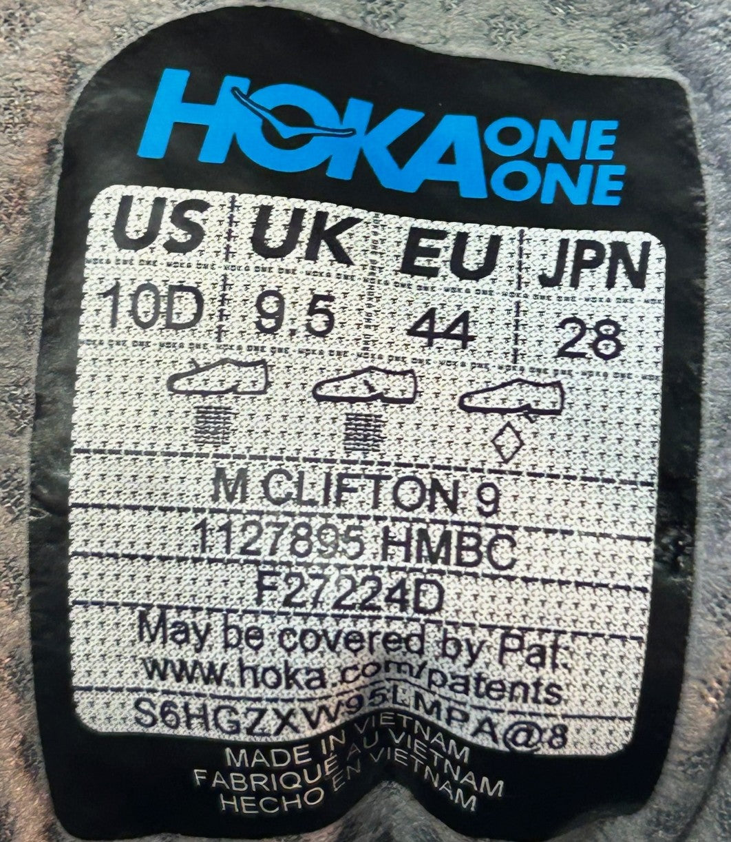 Hoka clifton 9 Men’s Grey Trainers. UK 9.5. Unsold high street stock. RRP £130 image 4