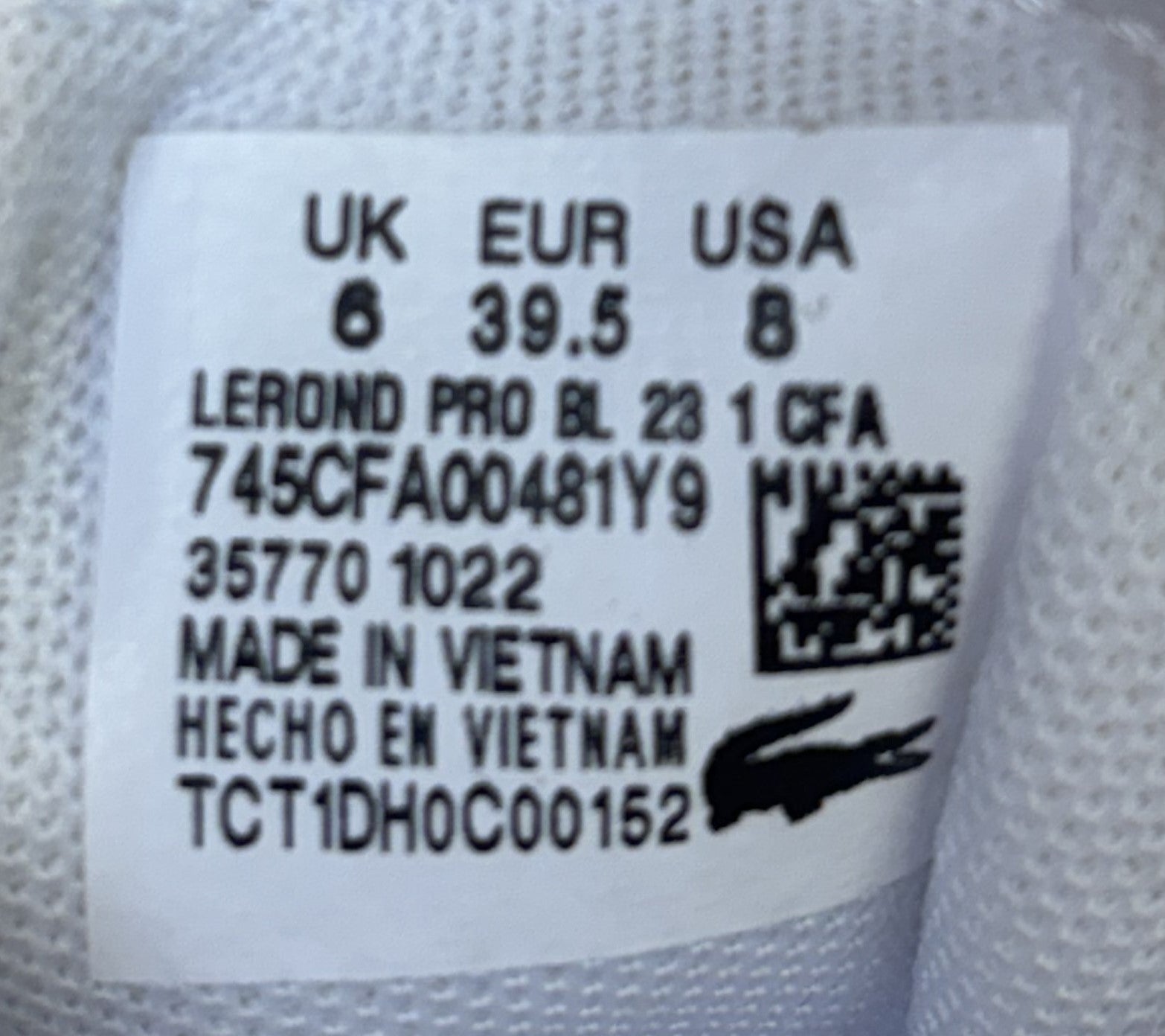 Lacoste Lerond pro trainers. UK size 6. RRP £90 image 3