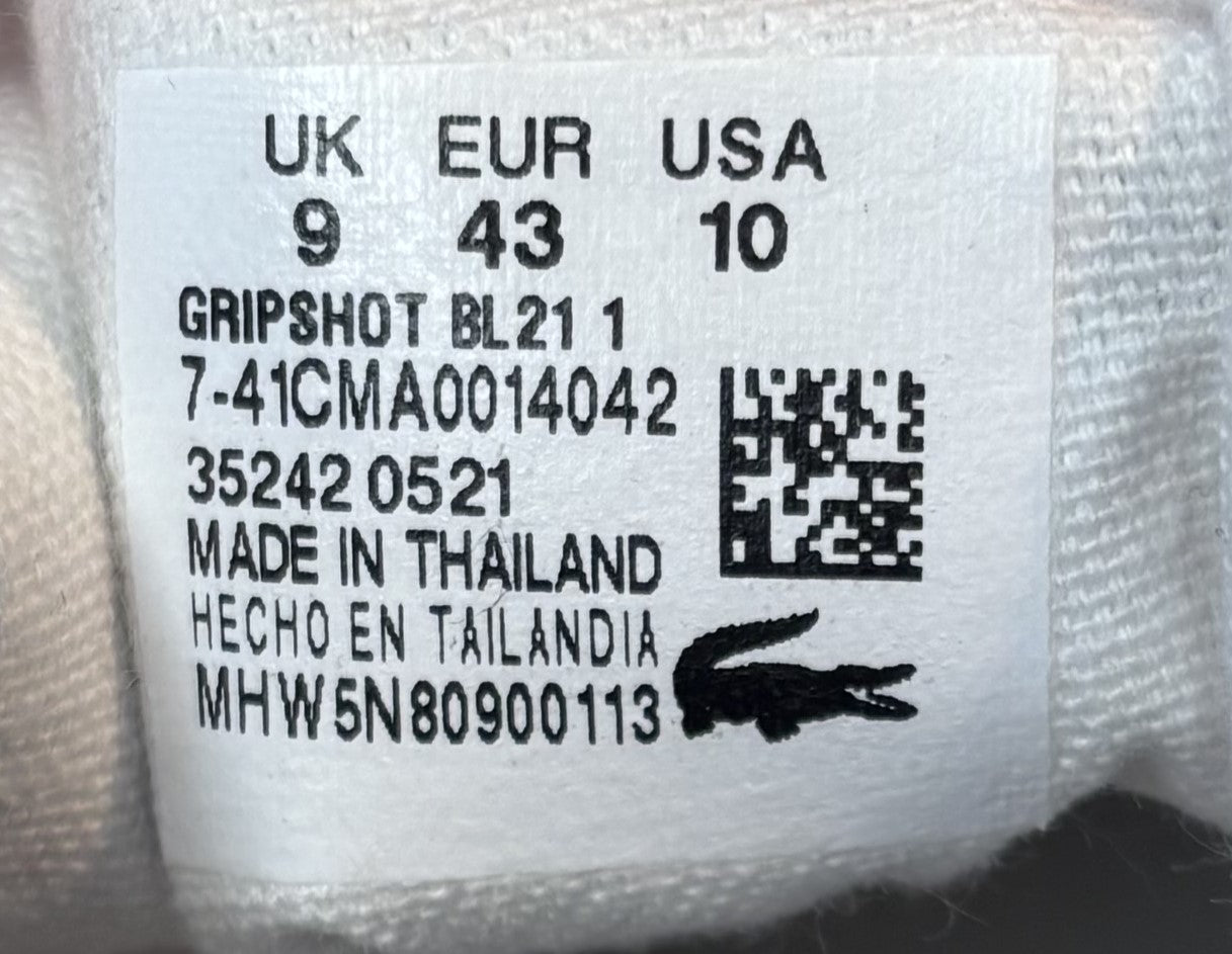 Lacoste Gripshot trainers. UK size 9. RRP £70 image 4