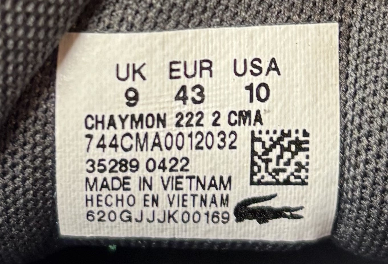 Lacoste chaymon 118 men's trainers size9.Unsold demonstration stock RRP£80 image 3