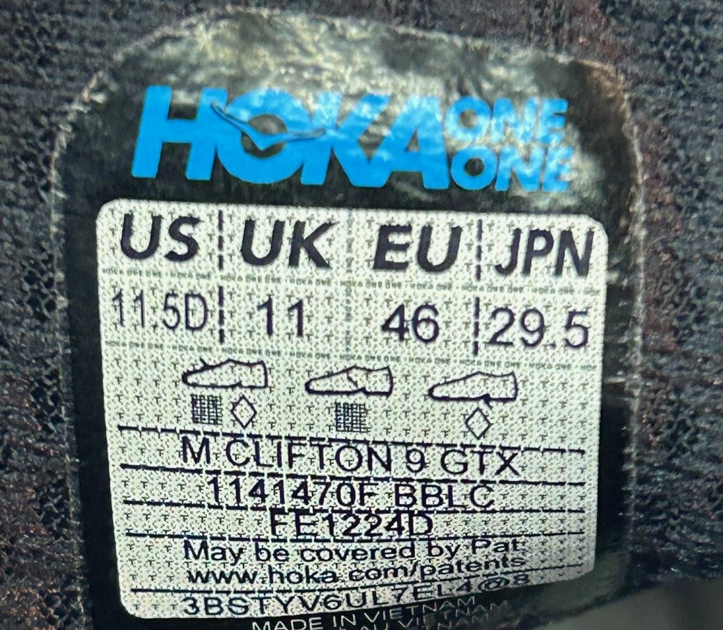 Hoka clifton 9 running shoes. UK 11. Ex high street stock. Never owned. RRP £130 image 4