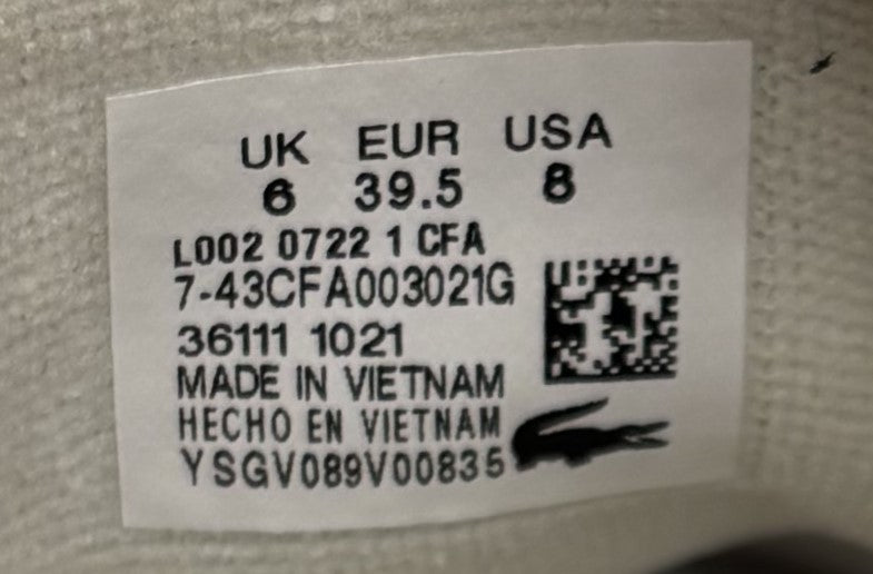 Lacoste Lineshot Trainers. UK size 6. RRP £110 image 3